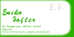 eniko hofler business card