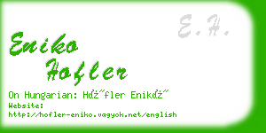 eniko hofler business card